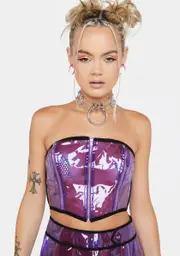 Astro Vision Vinyl Corset Top