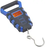 [Generic] T50 50KG Digital Fishing Scale with Ruler Portable Travel Luggage Weighing Scale Digital Fishing Scale Kitchen Food Scale(Blue)