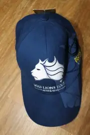 NEW 2013 LIONS RUGBY TOUR AUSTRALIA NAVY BLUE TOUR HAT - ADJUSTABLE
