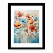 Colorful Flower Modern Art Framed print Art Poster