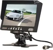 Elinz 7" TFT LCD Monitor HD 12V 24V with 2 AV inputs 4PIN Advanced 800x480 Sunshade Design Remote Control Built in Speaker Truck Caravan Cars
