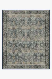 245' x 305' | Machine Washable Runner Rug | Kid & Pet Friendly | Indoor Rug | Honeysuckle & Tulip Indigo Rug by Morris & Co. | Ruggable