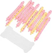 Ipetboom 12pcs Portable Flexible Curling Perm Rods for Hair Styling Lightweight Plastic Rollers for Long Hair Easy to Use for Home Travel