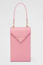 PRADA 芭比粉紅手機鍊條斜背包 SAFFIANO LEATHER MINI-BAG｜夏日限定★滿萬折$500!!保健食品3件9折!!