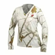 Scent Blocker Women's Fused Cotton L/S T-Shirt Snow Camo MD NWT'S CHEST 37-38"