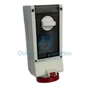 Scame Socket Interlocked 3P+T 16A IP66 380/415V Series IEC 309 C / Fuse Holder