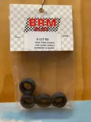BRM S-117 S (QTY 1 PKT) REAR TYRES 22 x 9mm CLASSIC WHLS SUPERGRIP 15 SHORE- NEW