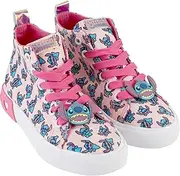 [Disney] Girls Lilo & Stitch Sneakers - Lilo and Stitch High Top Athletic Shoes - Lilo and Stitch High Top Lace Up Sneakers