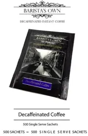 Barista's Own, Decaffeinated, Instant Coffee Sachet 500pc x 2g Single Sticks