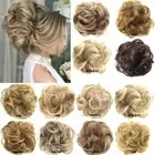 Real 100% Hair Extension Wrap Messy Hair Bun Curly Heat Ponytail Hairpiece