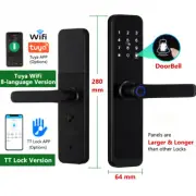 Smart Door Lock Bluetooth/Tuya Wifi Fingerprint Password 13.56MHZ IC Card Home
