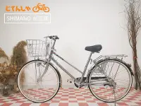 在飛比找Yahoo!奇摩拍賣優惠-公路車日本自行車川崎牌雙斜內三速輕便通勤車男女通用自行車燈復