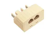 Avico Telephone Adaptor Australian Plug To 2 US Modular Sockets