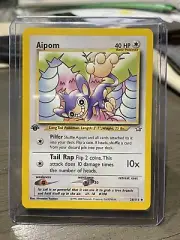 2000 Pokemon TCG Neo Genesis Aipom 1st Edition Card 26/111 WOTC Near Mint
