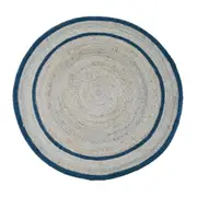 200Cm January Atlantic Blue Circle Rug
