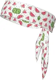 Watermelon Fresh Fruit Sports Strap Double-Sided Headscarf Men's Bow Tie Sports Headscarf Running Yoga Exercise Headband