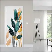 Door Stickers Four Seasons Scenery Door Stickers Natural Leaves Home Bedroom Wallpaper Decal Removable Waterproof Self Adhesive Poster Mural(M,90x200cm)