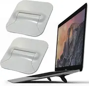Portable Laptop Stand, Mini Computer Keyboard Riser Stand, Hidden Ergonomic Laptop Holder Stand Riser, Foldable Tablet Pad Phone Stand Lap Cooler for MacBook, Air, Pro, Lenovo, HP More (2PCS) (White)