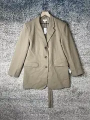 TopShop Belted Blazer Tan Button Up Jacket Size US 10 Top Shop Top Shop
