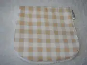 Gingham Tan Burp Cloth Cotton Front Towelling Back Handmade