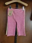 Hudson Baby Organic Pant Set One Beige One Red Stripes 9- 12 Month