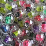 100Pcs Transparent PP Vending Machine Empty Round Toy Capsules 28mm Diameter