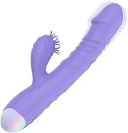 Thrusting Dildo Vibrator Adult Toys for Women - Sex Toys Dildos Rabbit G Spot Vibrator with 3 Fast Thrusting & 10 Vibration Modes, Silicone Clitoral Stimulator Adult Sex Toy for Women Couple