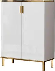 Shoe Storage Cabinet 5-Tier Shoe Cabinet, Wooden Shoe Rack, Shoe Shelf with Heightened Cabinet Leg, Storage Cabinet for Sneakers/Sandals/Slippers Shoe Organizer