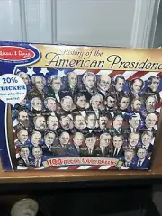 Melissa & Doug Presidents Of The US 100 Piece Floor Jigsaw Puzzle Complete VGUC
