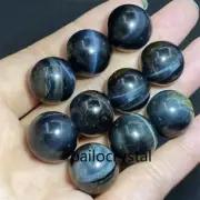 10p Wholesale Natural blue Tiger’s Eye Jasper Ball Quartz Crystal Sphere 15mm+