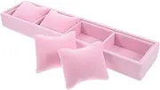Ipetboom Jewelry Display Box Watches for Men Bracelet Jewelry Storage Container Jewelry Chest Watch Pillow Watch Display Holder Jewelry Tray Jewelry Display Stand Watch Tray Wooden Pink