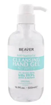 Beaver Beauty Salon Hand Sanitiser Anti Bacterial Cleansing Gel 500ml