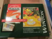 * Artist Oil Painting Set, Easel, 6 Paint Colors, 3 Brushes,2 PALETTE KNIVES+++