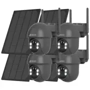 ANRAN 5MP Outdoor WiFi Solar Security Camera PTZ with Solar Panel Night Vision