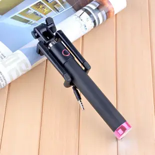 selfie stick 3代線控折疊迷你線控自拍桿手機自拍照神器 免藍芽配對 免充電-崇越單車休閒館