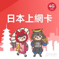 在飛比找PChome24h購物優惠-173WIFI SIM卡-日本7日每日3GB