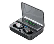 1 Set HiFi Sound Bluetooth-compatible Earphones Comfortable PC Charging Box Wireless Earbuds for Business-Black