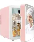 cosmetic fridge，mini fridge skincare, Portable Small makeup light pink