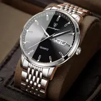 在飛比找Yahoo奇摩拍賣-7-11運費0元優惠優惠-瑞士商務手錶男士機械錶鋼帶夜光防水潮流十大品牌新款男錶潮