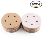 5'' 5-Hole 180 Grit Dustless Hook and Loop Sanding Discs Orbital Sander Papper