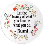 Beauty Of What You Love Be What You Do Rumi - 10 Pack Circle Stickers 3 Inch