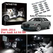 14Pcs White Interior LED Lights Bulbs Package Fit For Audi A4 S4 B8 2009-2014 (for: Audi)