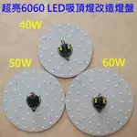 超亮 LED 吸頂燈 圓型燈管改造燈板套件 圓型光源貼片  2835 6060 LED燈盤 圓型一體模組 110V 單色