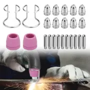 24Pcs SG-55 AG-60 WSD-60 Plasma Cutter Torch Consumables Kit CUT50 CUT60