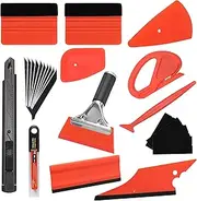 ValueMax Window Tint Tools 10PCS Wrap Kit Car Protective Film Installation Set Including Rubber Vinyl Squeegee, Felt Squeegee, Safety Cutter Knife, Utility Knife with Blades