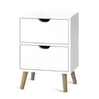 Bedside Tables Drawers Side Table Nightstand White Storage Cabinet Wood Artiss
