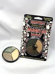 Tri Color Zombie Foundation Wheel - Death Pale Flesh and Vampire Gray for Theater Costume Or Halloween Zombie and Monster Dress up - by Bloody Mary