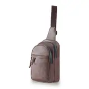 Tosca Vegan Leather Slinger Mens Fashion Sling Bag - Chocolate