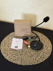 New Computer Gooseneck Microphone JV605 w/Mute Button Multi-Platform Compatible