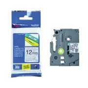Brother P-Touch 12mm Black On Silver Labelling Tape TZEMPSL31